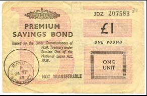 1968 £1 PREMIUM BOND / PREMIUM BONDS