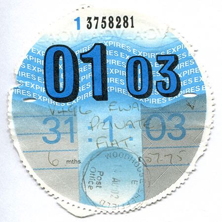 2003 - 01 Tax Disc