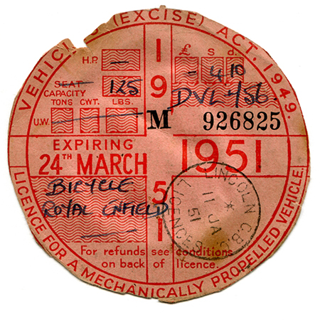 March 1951 Tax Disc