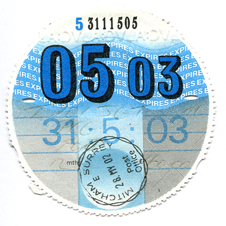 2003 - 05 Tax Disc