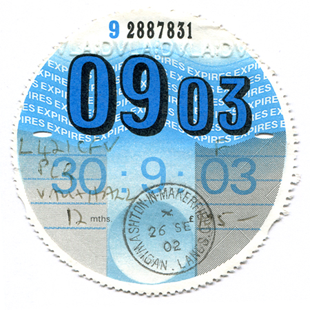 2003 - 09 Tax Disc